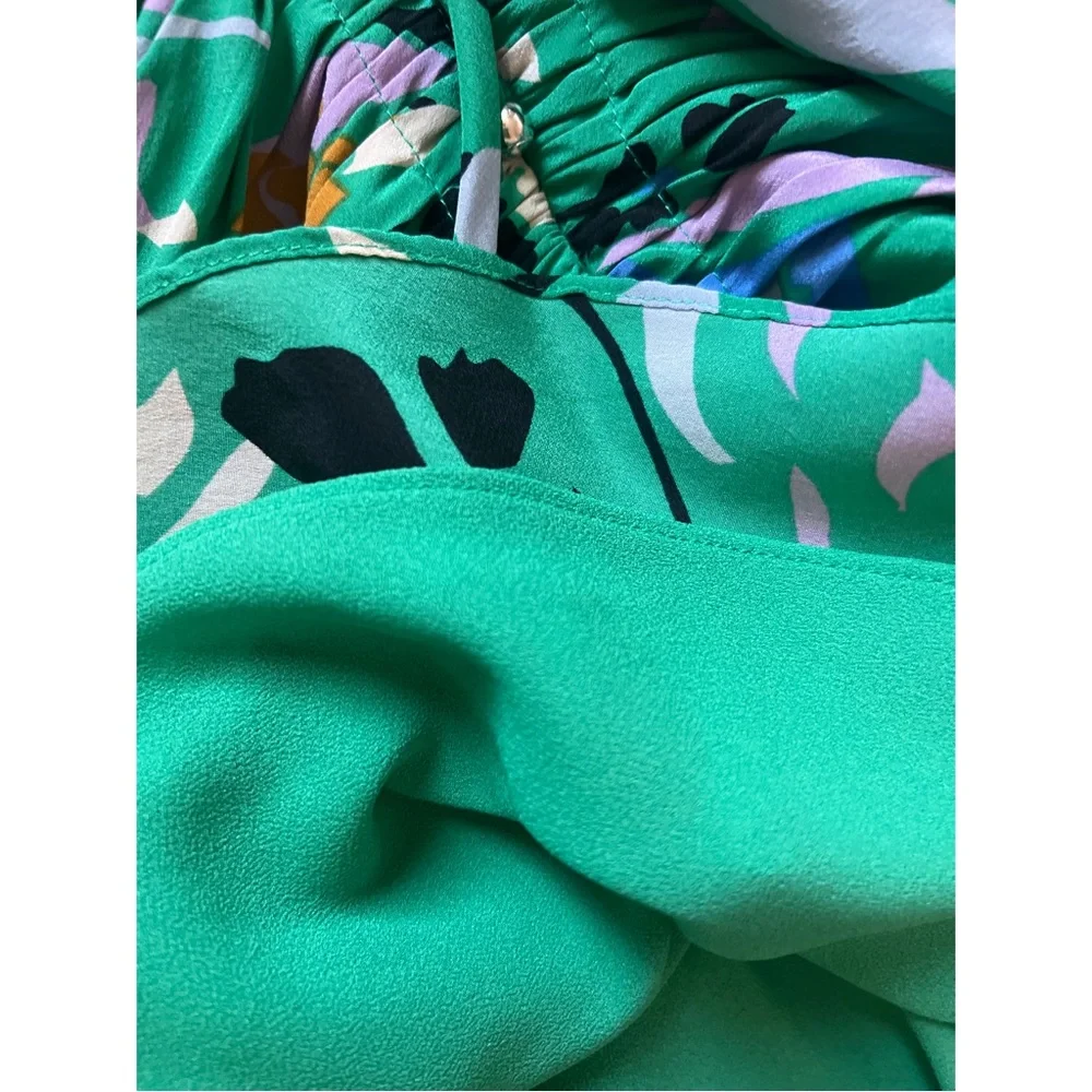 VERONICA BEARD Green printed dress, Size: 2 - Picture 9 of 10